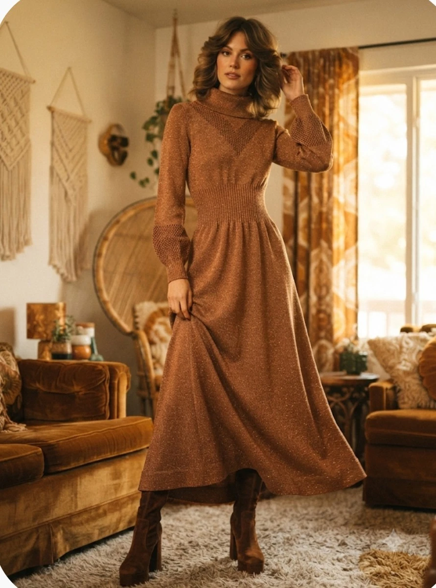 vintage knitted dress Knit Sweater Dresses for Women for sale 1940's