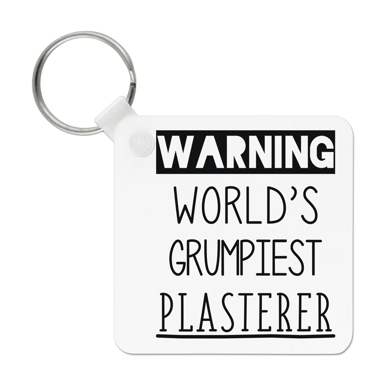 Warning World's Grumpiest Plasterer Keyring Key Chain Awesome Best Funny