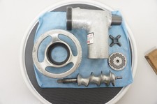 #12 Hobart Meat Grinder Attach. - Knife, Auger, Cutter Blade & 1/8" Grind Plate