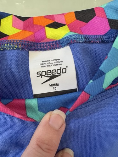 Speedo Kids Swim Rashguard Unisex Sz M/10 - Picture 3 of 5