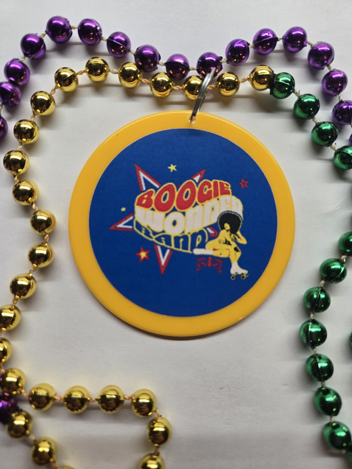 Boogie Wonder Band Mardi Gras Pendant Necklace