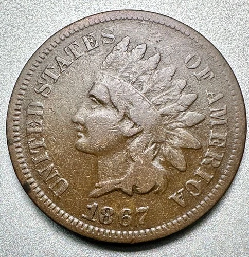 1867  INDIAN CENT  VG/FINE   BETTER DATE  #1230