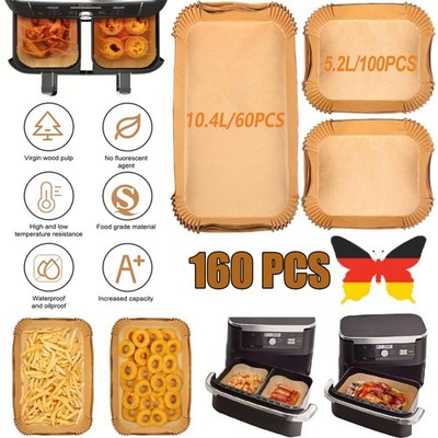 160 Backpapier für Ninja Heißluftfritteuse AF500EU 10,4L Airfryer Backpapier HOT