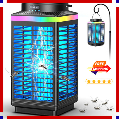 Bug Zapper Outdoor Cordless, 4200V Electric Mosquito Zapper with LED Blue Light 