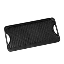 20x10" Cast Iron Reversible Grill/Griddle - Pre-Seasoned BBQ Pan for Stovetop