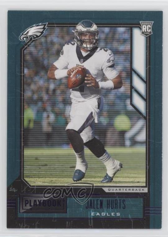 2020 Panini Playbook Rookies Purple Jalen Hurts #112 Rookie RC 00d2