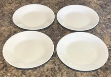 4 Corelle Classic Winter Frost White 6.75" Bread Dessert Plates USA Corning
