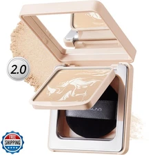 CARSLAN 2.0 Black Magnet Soft Focus Powder, Waterproof Translucent Pressed Se