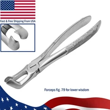Dental Tooth Forceps Fig.79 Lower Third Molar Wisdom Teeth Extracting Extraction
