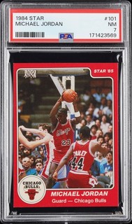 1984 STAR #101 MICHAEL JORDAN ROOKIE RC PSA 7