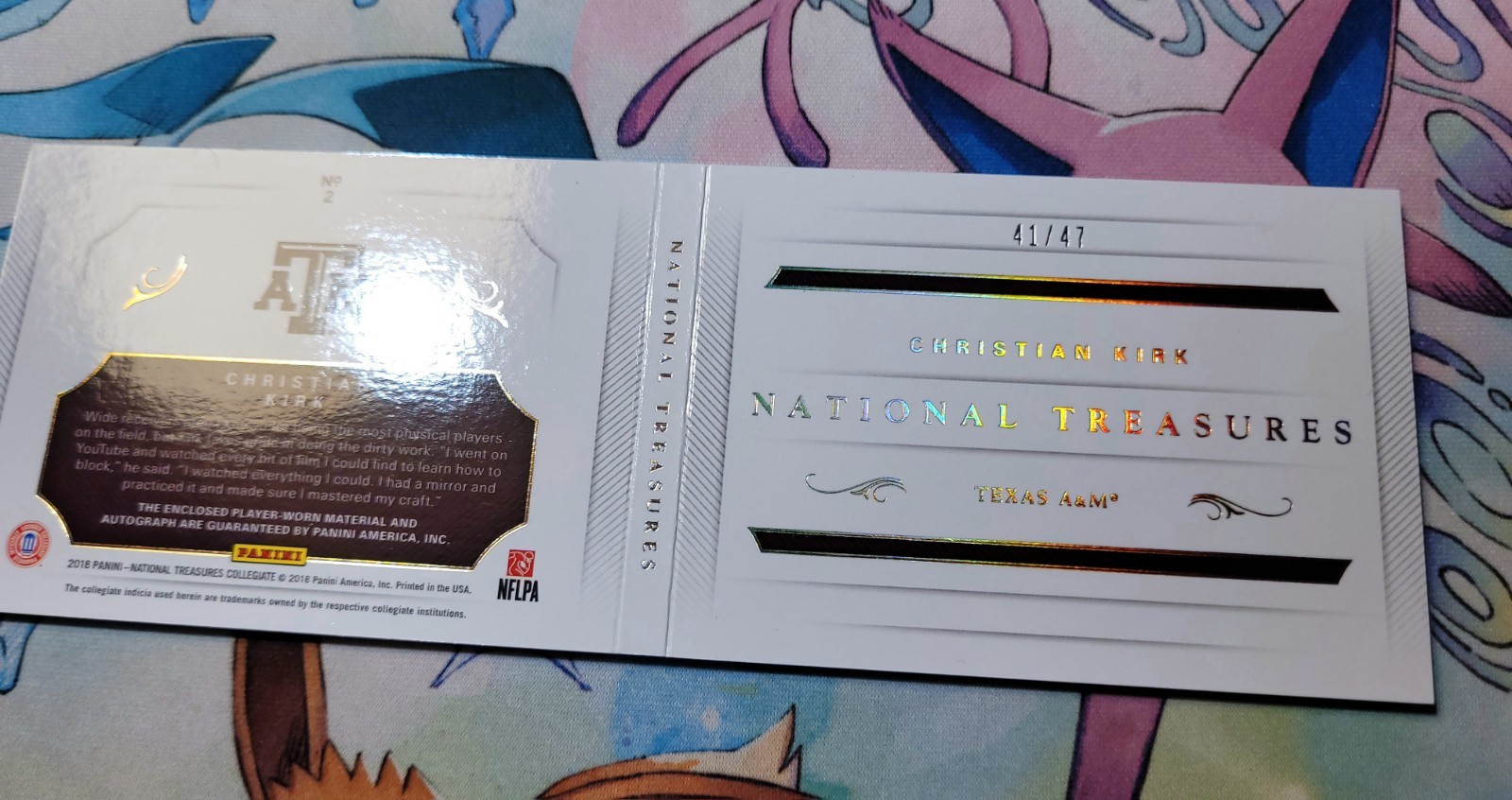 2018 National Treasures Collegiate Auto|Player Worn /47 BOOKLET Christian Kirk view 8