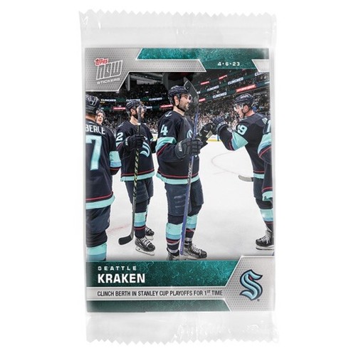 2022-23 NHL Topps NOW® Sticker #323 🥅 Seattle Kraken 🥅 1st Playoff Berth 🦑 - Picture 2 of 2