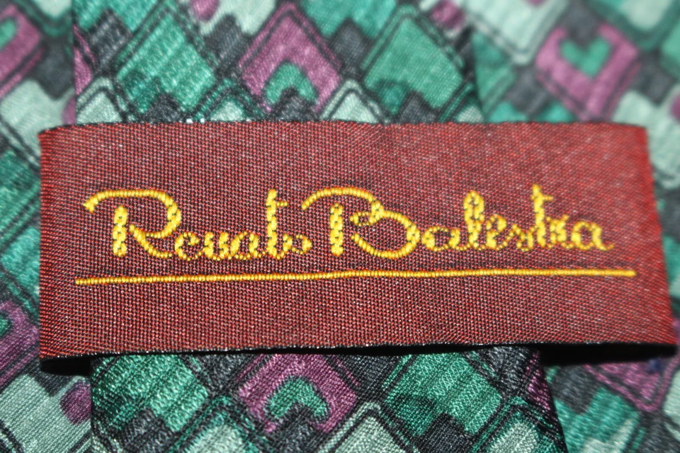 Corbata de seda RENATO BALESTRA hecha en Italia F58798 Foto 4 de 4