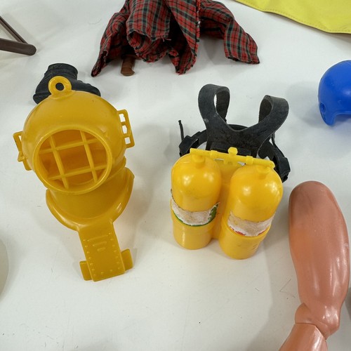 Accessori action figure vintage Mattel Big Jim calcio subacqueo sedie campeggio - Foto 8 di 14