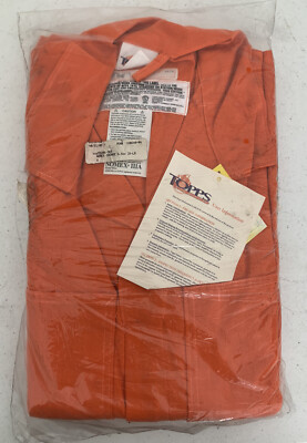 Topps CO07 55206 NOMEX COVERALL 4.5 oz Orange Old Tag Vintage Sz 50-T Multiple