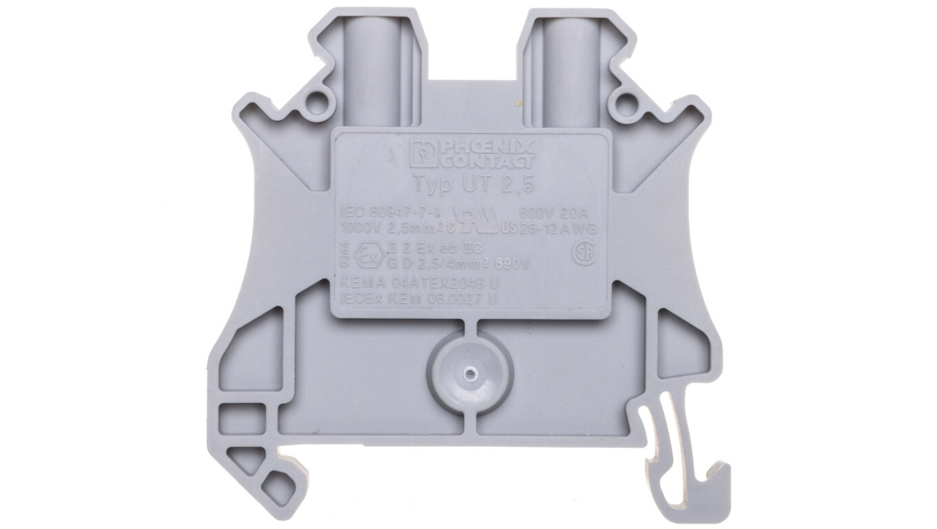 2-wire clamp/rail terminal block 0.14-4mm2 gray UT 2.5 3044076 /T2UK