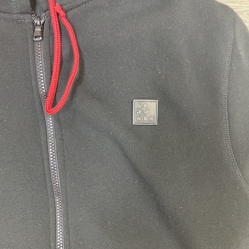 Mens M Airwalk Hoodie Black Red White Zip Snowboard Tags Soft Logo Thick - Picture 3 of 7