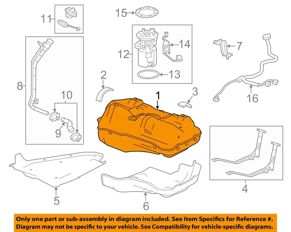 Used Fuel Tank fits: 2013 Chevrolet Sonic Grade A - Image 3 of 4