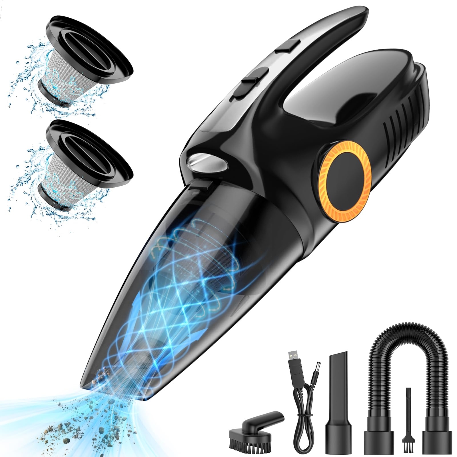 Car Vacuum, Handheld Vacuum Cordless 9500PA Powerful Suction Portable Handhel...