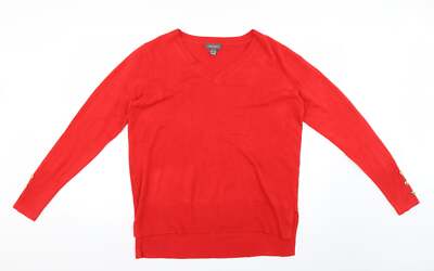 Primark Damen rot Baumwollmischung Pullover Größe 12