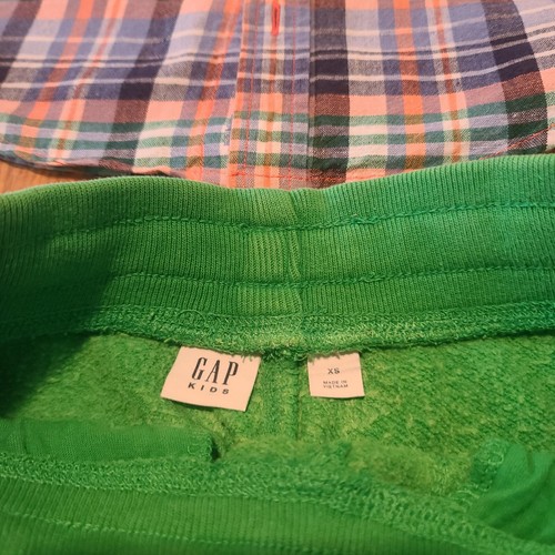 Janie & Jack Boys Multi Blue+ Plaid Shirt NWOT Sz6 with Green Gap Shorts PO XS - Picture 6 of 14