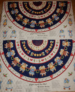 Vintage Dianna Marcum Joyful Angel Quilted Christmas Tree Skirt Panels
