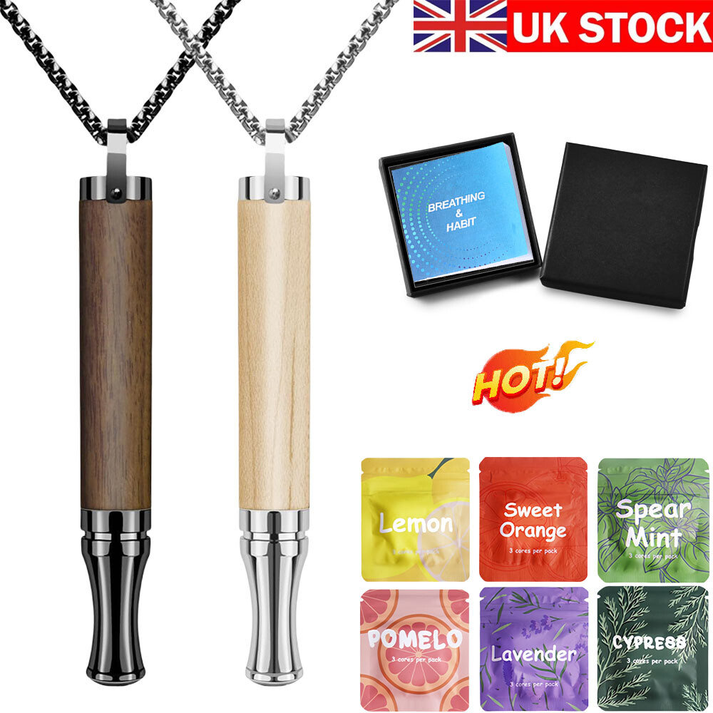 Stop Smoking Vaping Breathing Necklace Breathlace Stress Anxiety Relief +  Filter