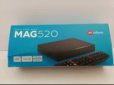 INFOMIR MAG520 SET-TOP BOX WITH REMOTE, ADAPTER, HDMI CABLE AND BATTERIES, NIB