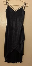 Sexy Women Medium Black Bodycon Mini Tank Dress w Criss-Cross Tie Back Zoom
