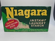 NIAGARA Instant Laundry Starch FULL BOX Sealed Mid-Century VINTAGE Laundry 12oz