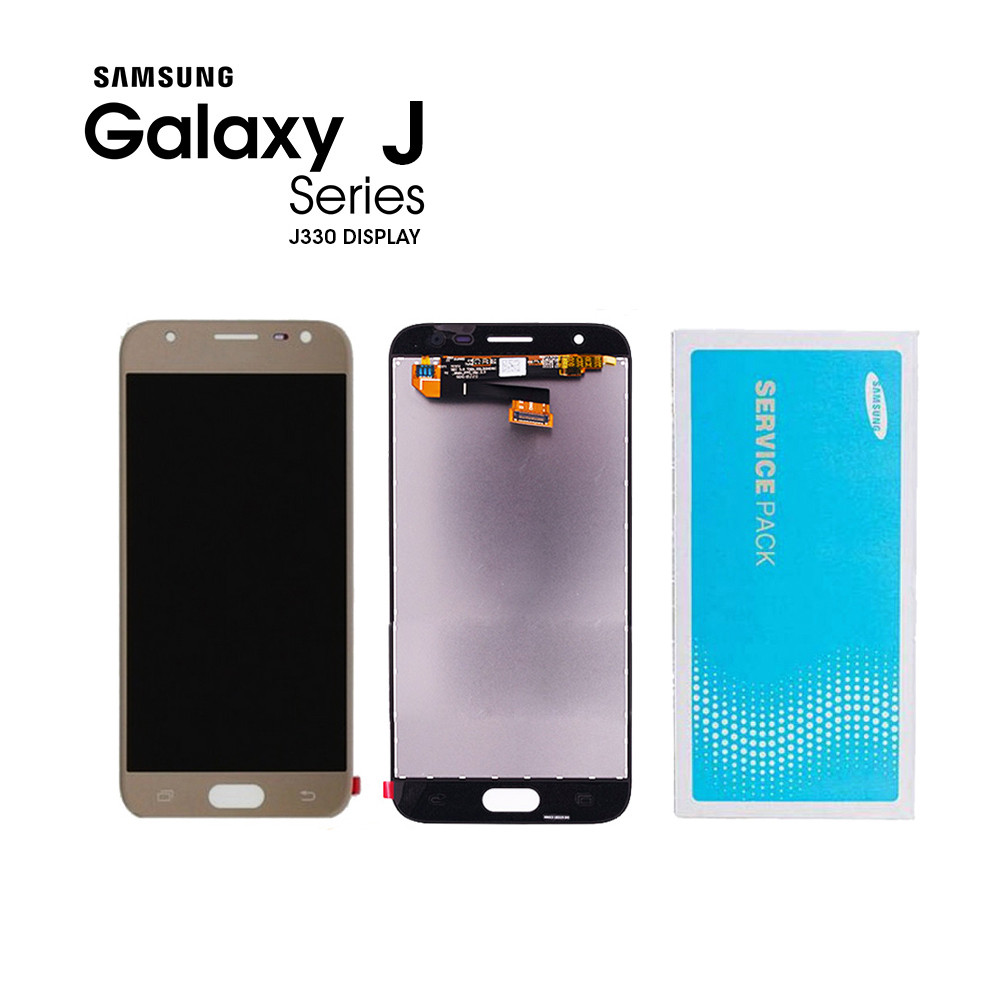 DISPLAY LCD VETRO ORIGINALE SAMSUNG J3 2017 ORO J330F SERVICE PACK GOLD