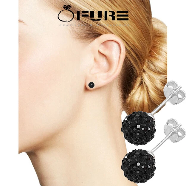 Sparkle ball stud earrings sale