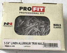 PRO FIT Box 4 Oz Linen Aluminum Trim Nails 1-1/4"