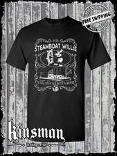 Steamboat Willie Classic Label T-Shirt / Cartoon Mouse