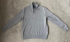 AE Mens American Eagle Pullover Sweater 1/4 Zip Size Large Gray