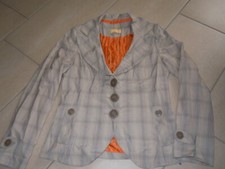 beige karierter Blazer von Crisca (Biba) Gr. 36