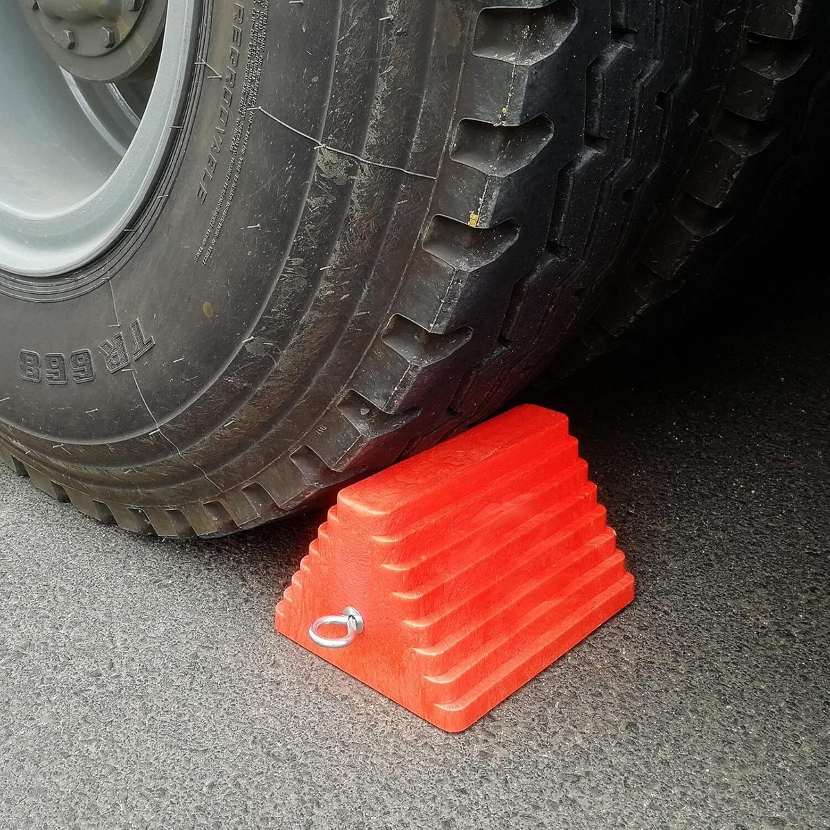Tiousmoky Wheel Chocks, Heavy Duty Wheel Chock With Rope, Rubber Wheel ...