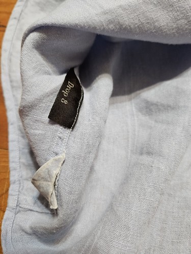 Vintage Zegna Drop 8 Fit Blue Long Sleeve Button Down Shirt Linen Size 42 - Picture 23 of 24
