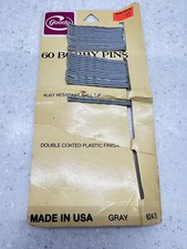 Vintage Goody 1970s 80s Grey Bobby Pins 32 Total Pins On Card USA Made