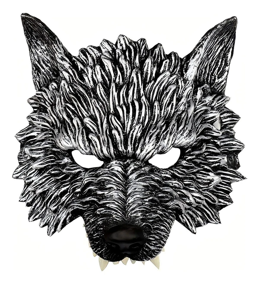 Gold/Silber Gruselige Wolf Maske für Party Maskerade Verkleidung Dekor Halloween - Bild 4 von 4
