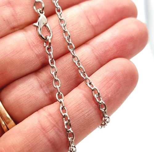 Venta al por mayor paquete de cadena de collar antiguo plateado ancla de rastro x50 cadenas - Imagen 5 de 12