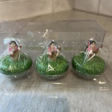 Boston Warehouse Hawaiian Hulu Girls Floating Candles Set Of 3 New