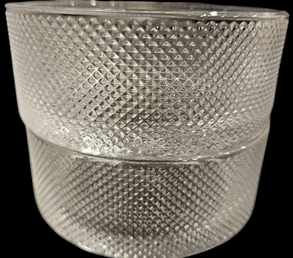 DOS (2) TUMBRA TECORA Cuencos Vidrio Apilables Texturizado Organizador Moderno/2-5"Dx2"H Foto 2 de 4