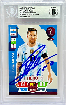 2022 Panini FIFA World Cup Qatar Signed Lionel Messi Argentina #36