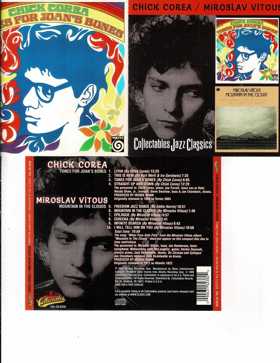 CD Chick Corea チックコリア Tones For Joans Bones  TRWJ15 Atlantic, Rhino Records (2) /00110 Chick Corea – Tones For Joan's Bones – Vinyl (LP, Album + 2