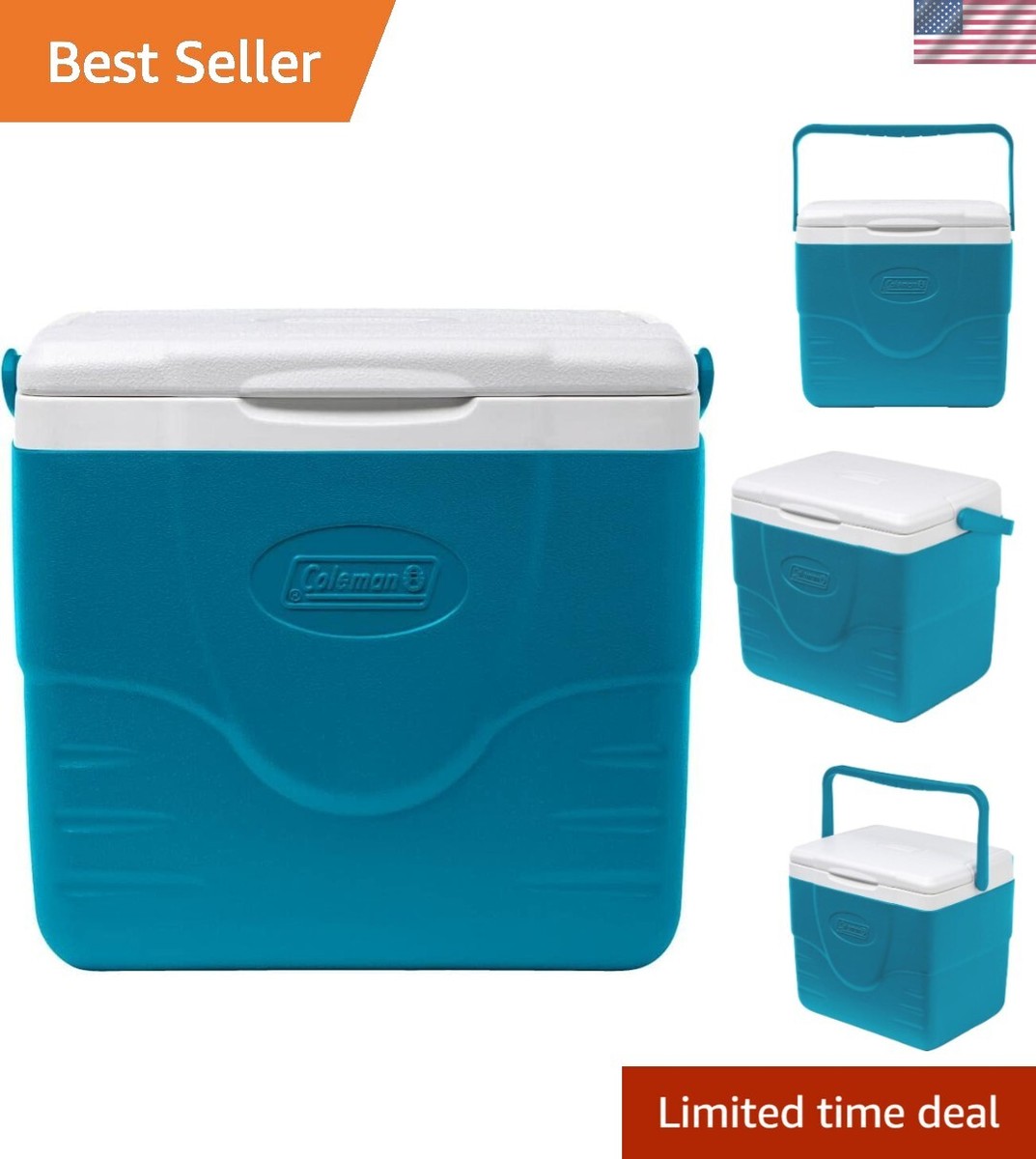 9qt Insulated Cooler Lunch Box, Portable Hard Cooler with Ice
