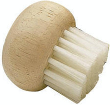 Kitchencraft Wooden Mushroom Brush, Rubber Wood / Nylon, 5.5 Cm, Brown/White