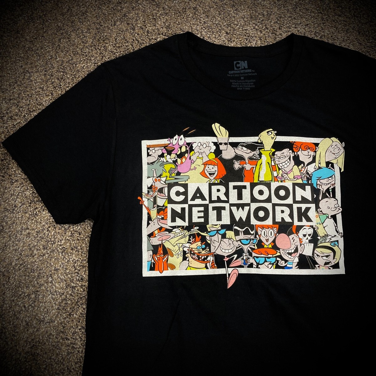 new CARTOON NETWORK T-SHIRT black multicolor logo tv shows