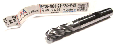 MOLDINO EPOCH VHM Torusfräser Ø8xR2x18/24x62 EPSM4080-24-R2.0-W-PN Neu D3241