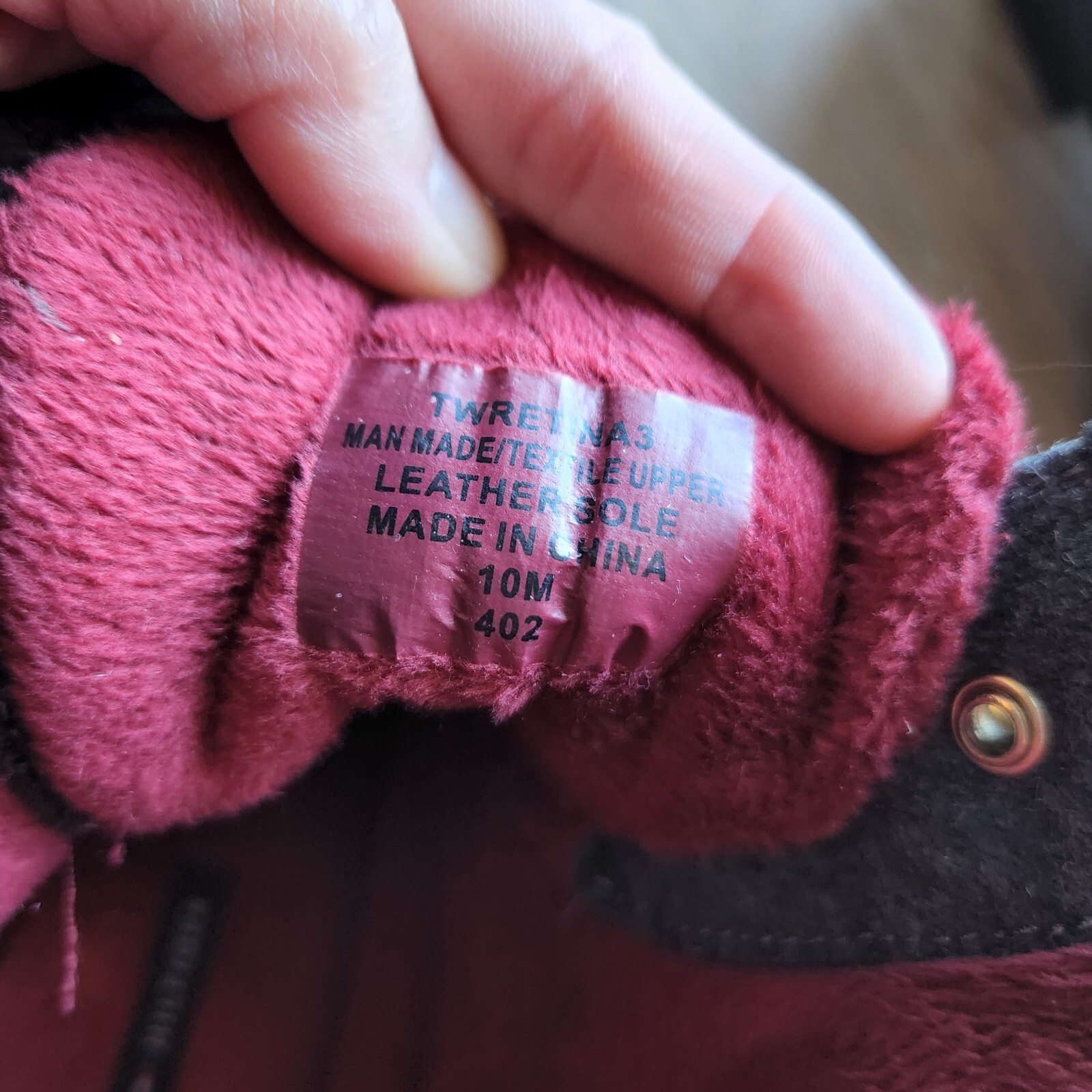 Tommy Hilfiger Roan Lace-Up Duck Boots Side-Zip Leather Rubber Lined Black W-10M thumbnail 12